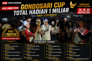 Limosin Keluar sebagai Juara 1, Gondosari Cup 1 Miliar Diikuti Sekitar 1.375 Peserta